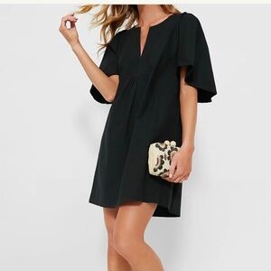 Black Finley Flutter Sleeve Dress